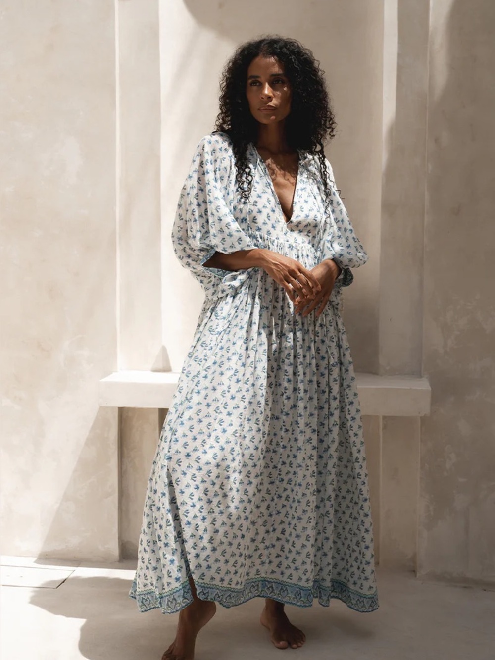 Daughters of India Kyra Azure Maxi Dress